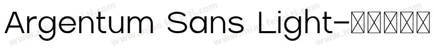 Argentum Sans Light字体转换